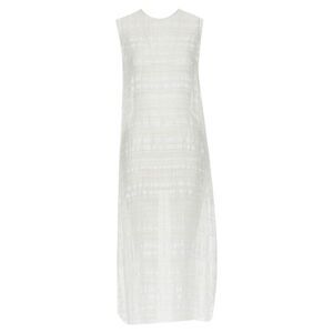 Raey striped semi sheer midi casual day dress